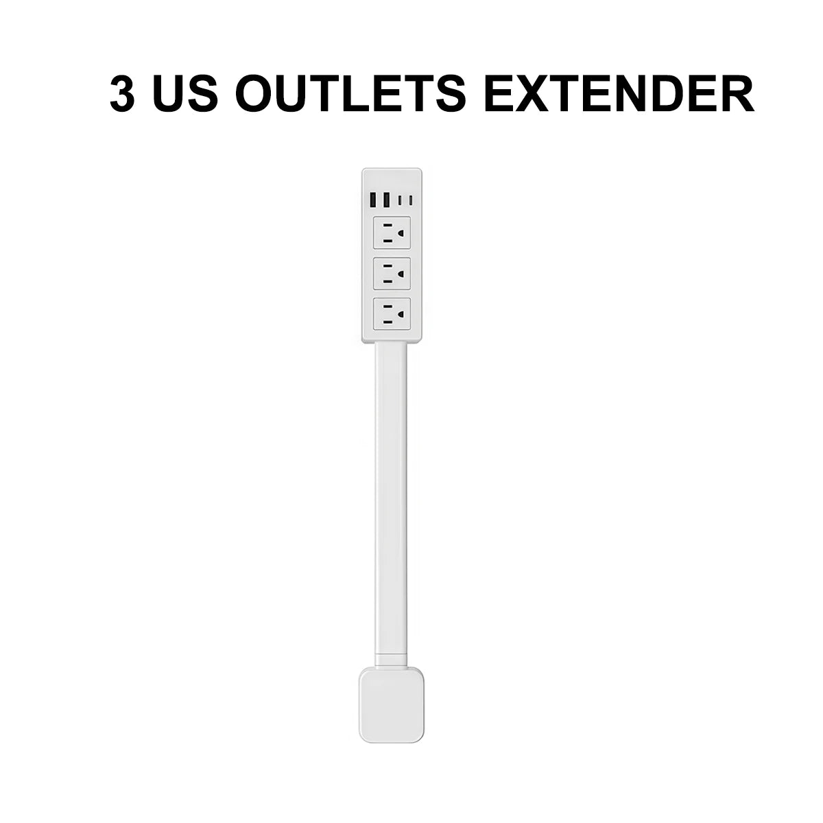 Multi Plug Wall Charger Power Socket Extender with 180 Degree Rotation for Easy Access Wall Extender Stick (US EU UK)
