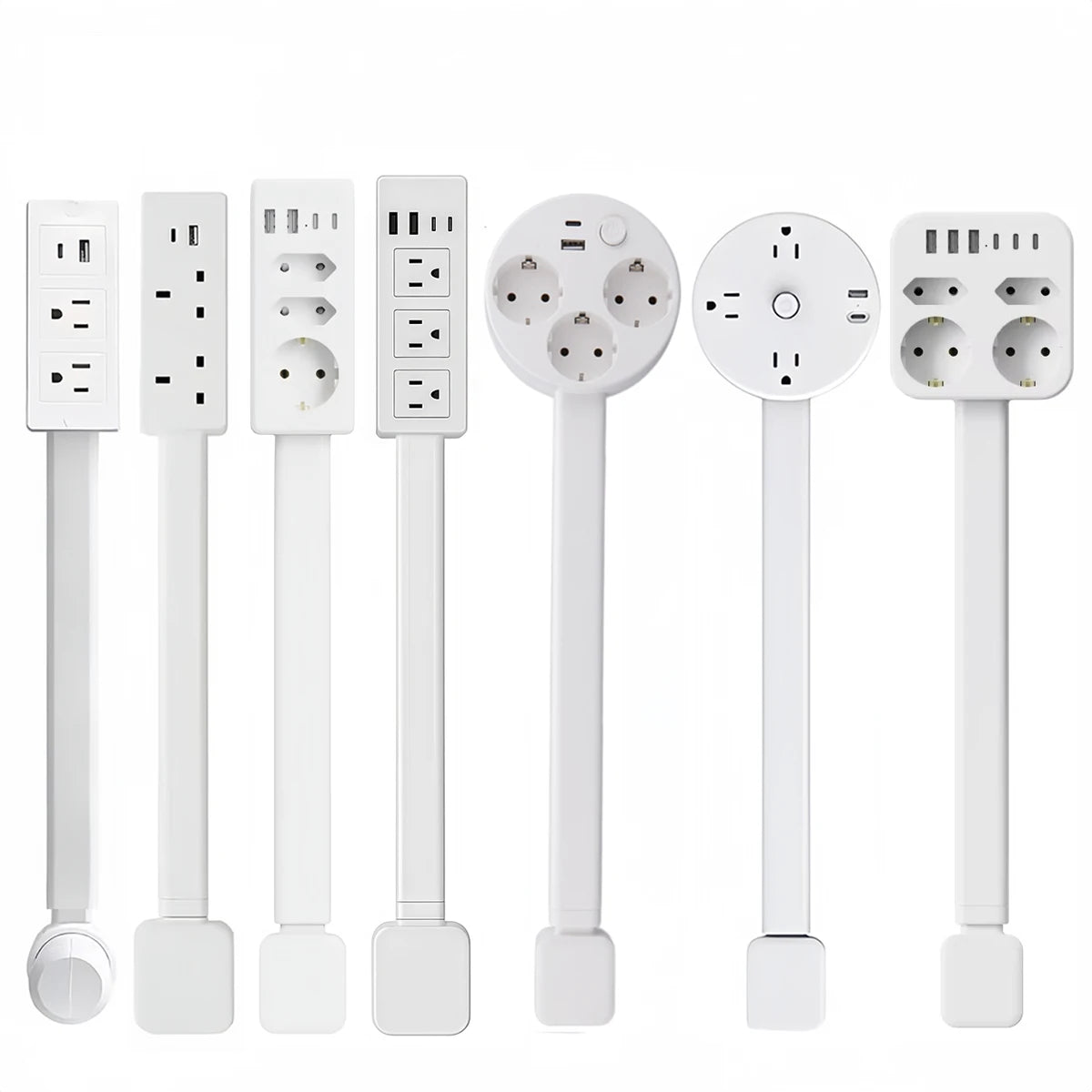 Multi Plug Wall Charger Power Socket Extender with 180 Degree Rotation for Easy Access Wall Extender Stick (US EU UK)