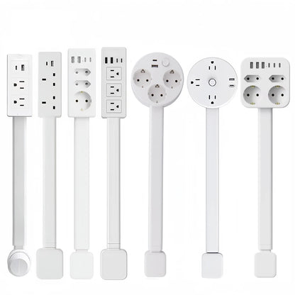 Multi Plug Wall Charger Power Socket Extender with 180 Degree Rotation for Easy Access Wall Extender Stick (US EU UK)